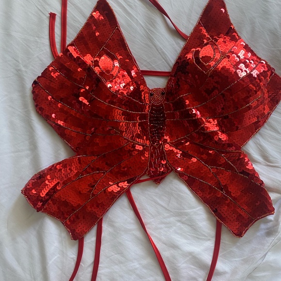 Beaded butterfly top - Picture 2 of 7